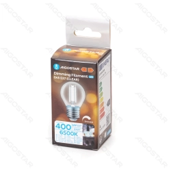 LED Filament bulb Dimmable G45 E27 4W 6500K Clear Color box