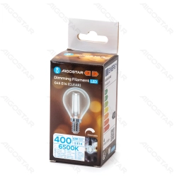 LED Filament bulb Dimmable G45 E14 4W 6500K Clear Color box