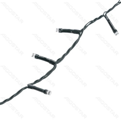 String Lights Low voltage Flat string lights Linear Dark green cable White light 3M+5M 100LED 5cm spacing 8 functions memory timer OFF IP44