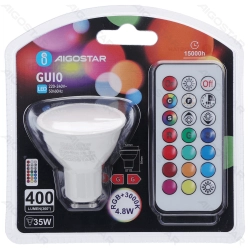 LED Bulbs GU10 4.8W RGB Blister packing