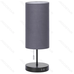 Table lamp USB Iron Black E27 Without bulb
