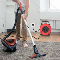 Przedłużacz bębnowy 15 m 4 gniazda 3G 1,0 mm² czarny o dużej mocy 2300W