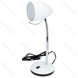 Lampa biurkowa biała z gwintem E27 idealna do przytulnego klimatu