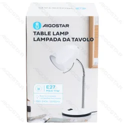 Lampa biurkowa biała z gwintem E27 idealna do przytulnego klimatu