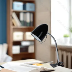 Lampa biurkowa z klipsem czarna E27 Aigostar praktyczna i stylowa