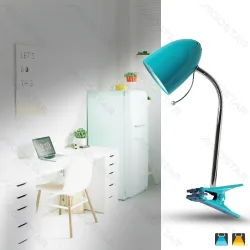 Lampa biurkowa z klipsem niebieska E27 Aigostar praktyczna i stylowa