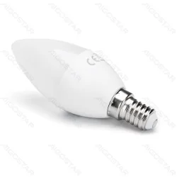 2 x Żarówka LED świeczka C37 E14 7W 620lm zimna światło do biura energoszczędna