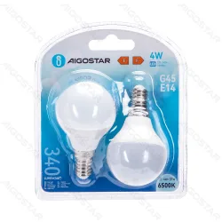 2 x Żarówka LED G45 E14 4W 340LM zimna energooszczędna do biura