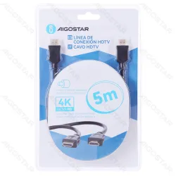 Kabel HDMI Aigostar 5 m czarny zapewniający niezawodne połączenie audio-wideo