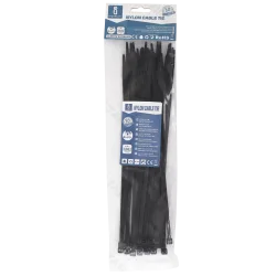 Nylonowe opaski zaciskowe 4,8x250 mm czarne 30 sztuk praktyczne i trwałe