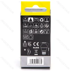 Żarówka LED G45 E27 6W 510lm neutralna do kuchni energooszczędna - opakowanie z żółtym uchwytem