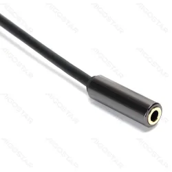Kabel audio mini jack 3,5 mm męski-żeński 3 m czarny do wygodnego przesyłu dźwięku