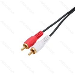 Kabel audio 2RCA na 2RCA 3 m czarny do wysokiej jakości przesyłu dźwięku