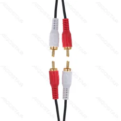 Kabel audio 2RCA na 2RCA 3 m czarny do wysokiej jakości przesyłu dźwięku
