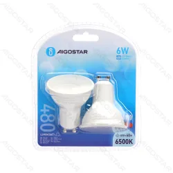 Aigostar 2x żarówka reflektorek LED GU10 6W 480lm zimna do kuchni energoszczędna