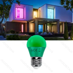Żarówka LED G45 zielona E27 4W=30W Aigostar do dekoracyjnego oświetlenia