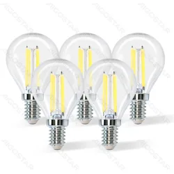 Żarówka LED Filament G45 E14 4W 470lm Aigostar energooszczędna do salonu
