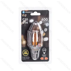 Żarówka LED Filament Bursztynowa C35 E14 4W energooszczędna do przytulnego klimatu