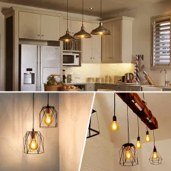 Żarówka LED Filament Bursztynowa A60 E27 8W 2200K 750lm do salonu energiooszczędna