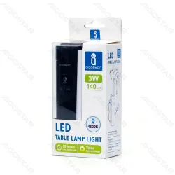 Składana lampa stołowa LED 3W 4500K czarna do biura i pracy