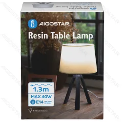 Lampa stołowa z żywicy Aigostar E14 model 273231207 nowoczesny design