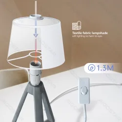 Lampa stołowa z żywicy Aigostar E14 model 273231207 nowoczesny design
