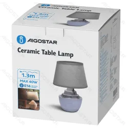 Ceramiczna lampa stołowa Aigostar E14 model 273231240 o nowoczesnym designie