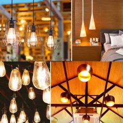 Żarówka LED Filament ST64 E27 8W 950lm ciepła do salonu energooszczędna