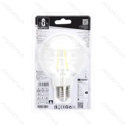Żarówka LED Filament G80 E27 8W 900lm zimna do biura energooszczędna