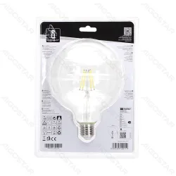 Żarówka LED Filament G125 E27 6W 750lm zimna barwa do biura energoszczędna