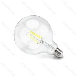 Żarówka LED Filament G125 E27 8W 900lm zimna do biura energooszczędna