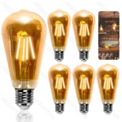 Żarówka LED Filament ST64 E27 4W 400lm ciepła do salonu energoszczędna