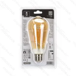 Żarówka LED Filament ST64 E27 8W 800lm 2200K ciepła bursztynowa do salonu energiooszczędna