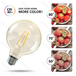 Żarówka LED Filament G95 E27 4W bursztynowa do przytulnego klimatu