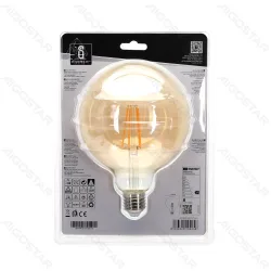 Żarówka LED Filament Bursztynowa G125 E27 8W 720lm 2200K Aigostar do przytulnego klimatu