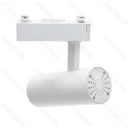 Dwuprzewodowy reflektor LED szynowy 15W 4000K 1700LM do kuchni - biały cylindryczny korpus