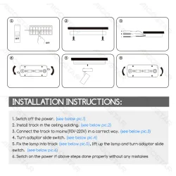 Reflektor LED COB 15W 1700LM zimny do systemów szynowych dwuprzewodowych mocne światło