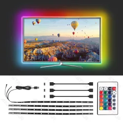 Taśma LED RGB 4x0,5m USB do podświetlenia telewizora dla efektownego klimatu