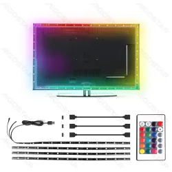 Taśma LED RGB 4x0,5m USB do podświetlenia telewizora dla efektownego klimatu