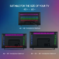 Taśma LED RGB 4x0,5m USB do podświetlenia telewizora dla efektownego klimatu