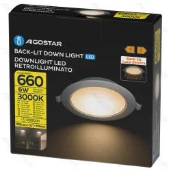 Panel podtynkowy LED 6W 3000K 600 lm Aigostar do przytulnego oświetlenia
