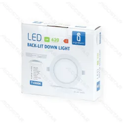 Panel okrągły downlight LED 6W E6 620LM zimne światło do biura