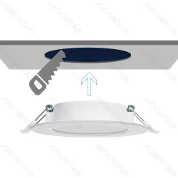 Panel LED podtynkowy okrągły 9W 4000K 1000lm Aigostar do kuchni