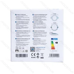 Okrągła oprawa sufitowa LED 15W 3000K wpuszczana do salonu