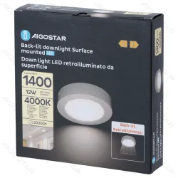 Panel natynkowy LED 12W 4000K 1350lm Aigostar do kuchni i biura