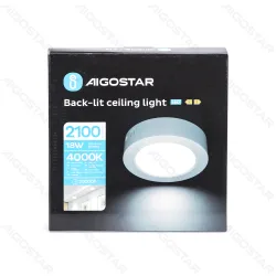Panel okrągły natynkowy LED 18W 2100lm neutralny do biura