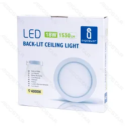 Panel okrągły natynkowy LED 18W 2100lm neutralny do biura