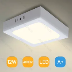 Panel kwadratowy natynkowy LED 12W 4000K 1400lm energooszczędny do biura