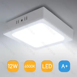 Panel LED E6 Back-Lit kwadratowy 12W 6500K natynkowy do biura energoszczędny