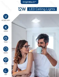 Panel LED E6 Back-Lit kwadratowy 12W 6500K natynkowy do biura energoszczędny